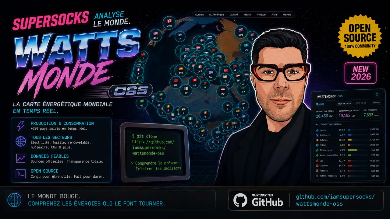 WattsMonde energy intelligence map poster